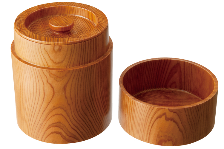屋久杉泡瘤・虎杢・工芸品「茶筒」